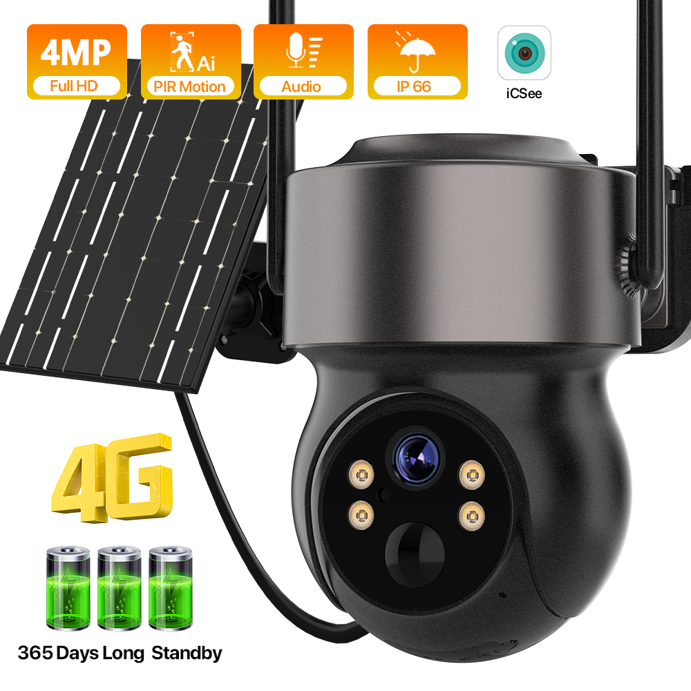 Home Security Cameras Wireless - Bezprzewodowa kamera bezpieczeństwa 4MP 4G SIM