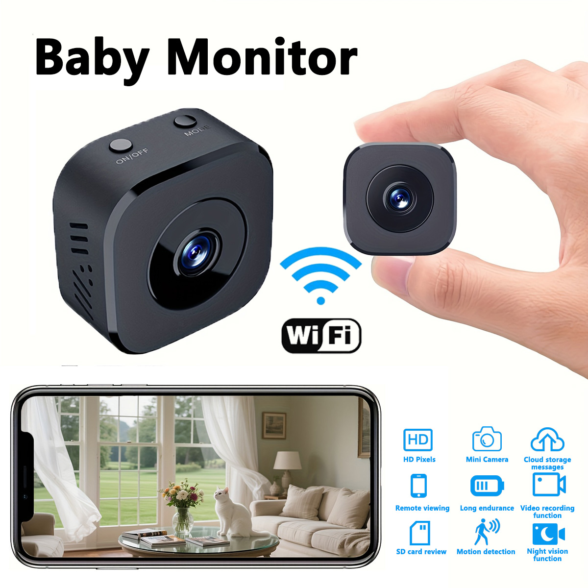 Miniaturowa kamera WiFi HD 108 – Home Security With Cameras recenzja i cena