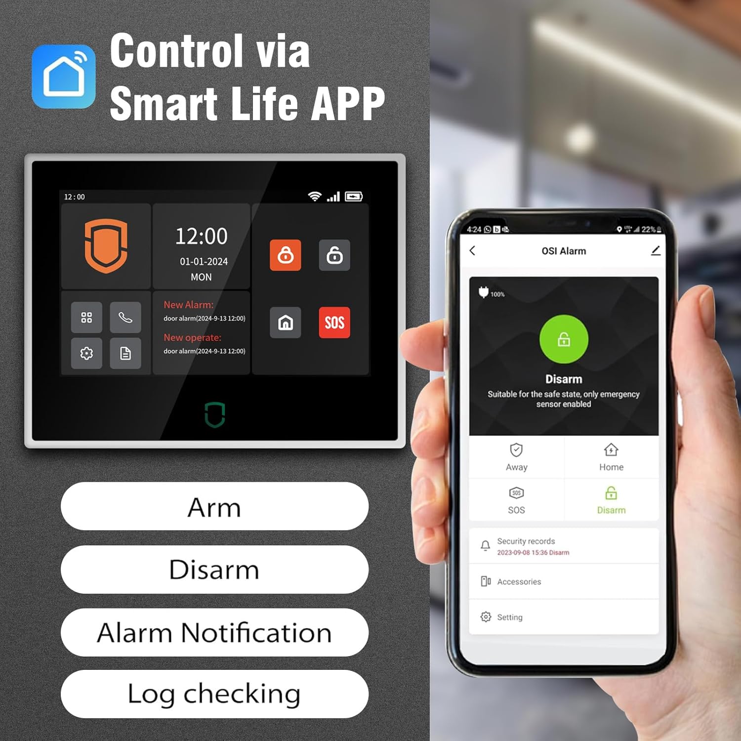Wolf-Guard 7-calowy ekran doty – Home Security Siren recenzja i cena
